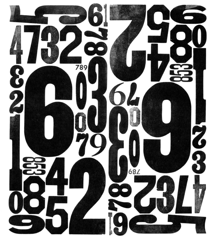Grunge Wood Type Numbers