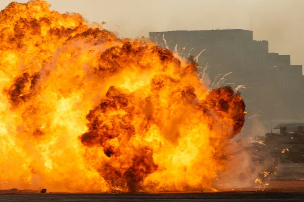 massive explosion firebal