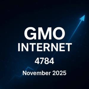 Eye-catching visual representing GMO Internet's stock profile with digital growth and technology elements, November 2025