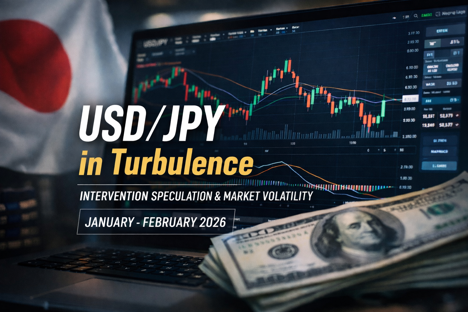 USD/JPY price volatility during intervention watch in Jan–Feb 2026